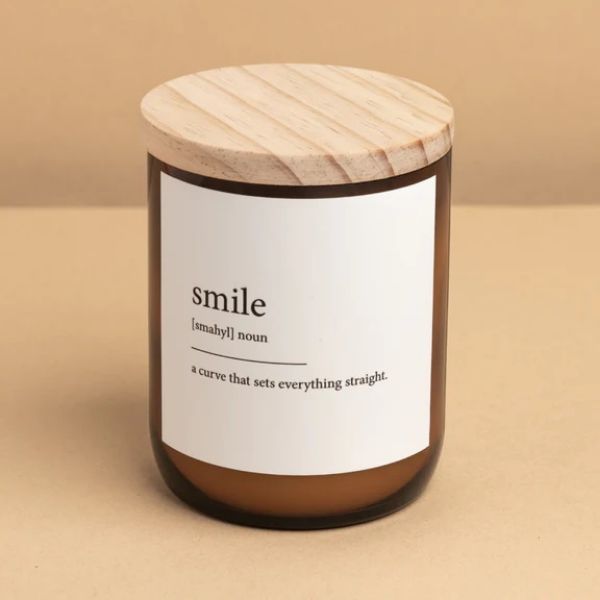 Picture of COMMONFOLK DICTIONARY MEANING SMILE CANDLE